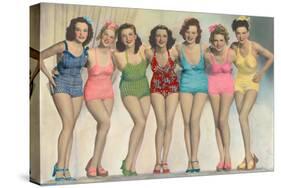 Women Posing in Bathing Suits-null-Stretched Canvas