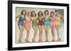 Women Posing in Bathing Suits-null-Framed Photo