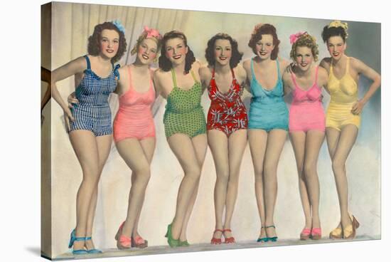 Women Posing in Bathing Suits-null-Stretched Canvas