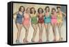 Women Posing in Bathing Suits-null-Framed Stretched Canvas