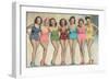 Women Posing in Bathing Suits-null-Framed Photo