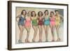 Women Posing in Bathing Suits-null-Framed Photo