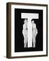 Women Posing with Huge Letter T-Everett Collection-Framed Photographic Print