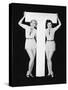 Women Posing with Huge Letter T-Everett Collection-Stretched Canvas
