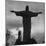 Women Posing with the Statue Called "Christ the Redeemer"-Hart Preston-Mounted Premium Photographic Print
