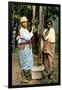 Women Pounding Rice, Madagascar, Late 19th Century-null-Framed Giclee Print