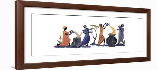 Women Pouring-Judy Mastrangelo-Framed Giclee Print