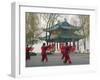 Women Practising Tai Chi in Front of a Pavilion on West Lake, Hangzhou, Zhejiang Province, China-Kober Christian-Framed Photographic Print