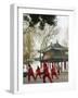 Women Practising Tai Chi in Front of a Pavilion on West Lake, Hangzhou, Zhejiang Province, China-Kober Christian-Framed Photographic Print