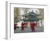 Women Practising Tai Chi in Front of a Pavilion on West Lake, Hangzhou, Zhejiang Province, China-Kober Christian-Framed Photographic Print