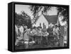 Women Preparing for the Church Picnic-Bob Landry-Framed Stretched Canvas