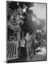 Women Rail Workers Standing at Work on Engine of Train, During WWI at Great Northern Railway-null-Mounted Photographic Print