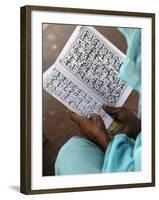 Women Reading at Jamma Masjid (Delhi Great Mosque), Delhi, India, Asia-null-Framed Photographic Print