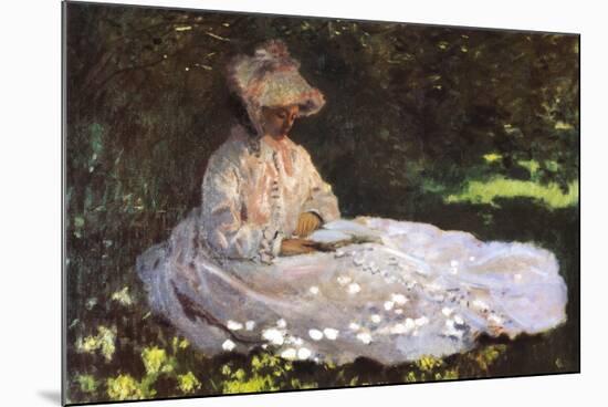 Women Reading-Claude Monet-Mounted Art Print