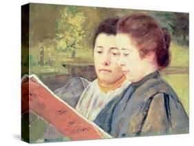 Women Reading-Mary Cassatt-Stretched Canvas