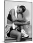 Women Resting after Exercise Session in Fitness Studio, New York, New York, USA-Paul Sutton-Mounted Photographic Print