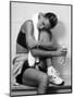 Women Resting after Exercise Session in Fitness Studio, New York, New York, USA-Paul Sutton-Mounted Photographic Print