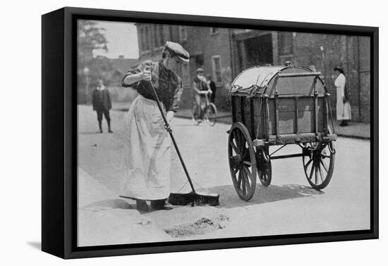 Women Roadsweepers, War Office Photographs, 1916 (B/W Photo)-English Photographer-Framed Stretched Canvas
