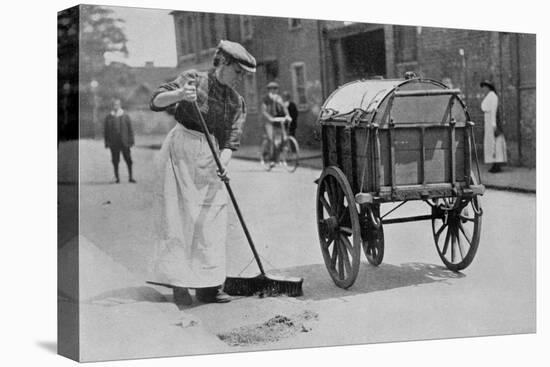 Women Roadsweepers, War Office Photographs, 1916 (B/W Photo)-English Photographer-Stretched Canvas