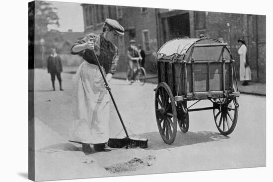 Women Roadsweepers, War Office Photographs, 1916 (B/W Photo)-English Photographer-Stretched Canvas