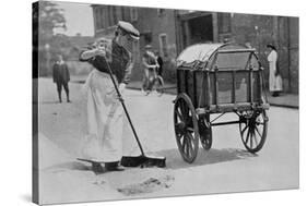 Women Roadsweepers, War Office Photographs, 1916 (B/W Photo)-English Photographer-Stretched Canvas