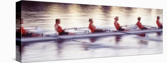 Women Rowing Boat-null-Stretched Canvas
