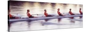 Women Rowing Boat-null-Stretched Canvas
