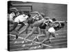 Women Runners Competing at the Olympics-George Silk-Stretched Canvas