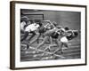 Women Runners Competing at the Olympics-George Silk-Framed Photographic Print