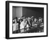 Women's Christian Temperance Union Members Invading Bar While Customers Remain Indifferent-Peter Stackpole-Framed Photographic Print