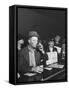 Women's Christian Temperance Union Members Raiding Local Bar Carrying Signs-Peter Stackpole-Framed Stretched Canvas