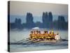 Women's Eights Rowing Team in Action, Vancouver Lake, Washington, USA-null-Stretched Canvas