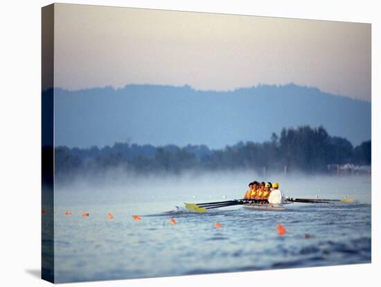 Women's Eights Rowing Team in Action, Vancouver Lake, Washington, USA-null-Stretched Canvas