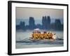 Women's Eights Rowing Team in Action, Vancouver Lake, Washington, USA-null-Framed Photographic Print