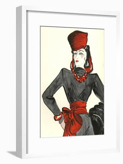 Women's Fashion 1930s, 1939, UK-null-Framed Giclee Print