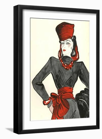 Women's Fashion 1930s, 1939, UK-null-Framed Giclee Print