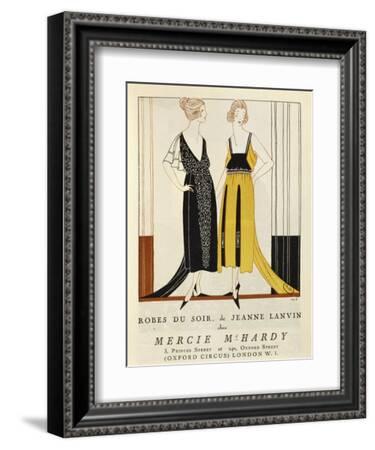 Fashion Plate Depicting Evening Dresses 