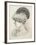 Women's Fashion Plate Depicting Hat by Robert Funke, Sketch, 1910-null-Framed Giclee Print