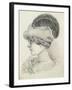 Women's Fashion Plate Depicting Hat by Robert Funke, Sketch, 1910-null-Framed Giclee Print