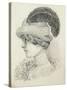 Women's Fashion Plate Depicting Hat by Robert Funke, Sketch, 1910-null-Stretched Canvas