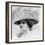 Women's Fashion Plate Depicting Hat, from "Grand Album De Chapeaux Chic Parisien"-null-Framed Giclee Print