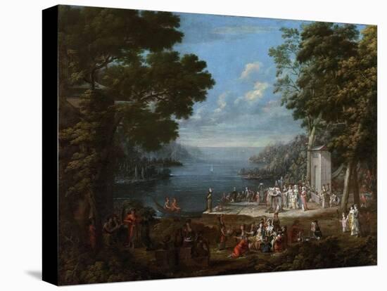 Women's Festival on the Bosphorus, 1737-Jean-Baptiste Vanmour-Stretched Canvas