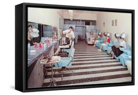 Women's Hair Salon-null-Framed Stretched Canvas