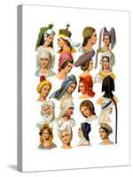Women's Hats of Different Classes of Society, 13th-16th Century-Thurwanger Freres-Stretched Canvas