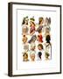 Women's Hats of Different Classes of Society, 13th-16th Century-Thurwanger Freres-Framed Giclee Print