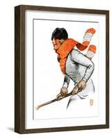 "Women's Ice Hockey,"February 21, 1925-James Calvert Smith-Framed Giclee Print