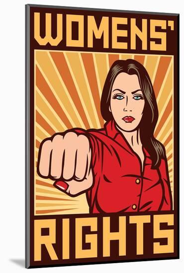 Women's Rights Poster-null-Mounted Art Print