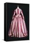 Women's Silk Walking Dress with Large Stripes-null-Framed Stretched Canvas