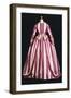 Women's Silk Walking Dress with Large Stripes-null-Framed Giclee Print