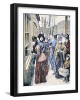 Women's Suffrage in the Usa: Women Voting in the Wyoming Territory after Winning That Right in 1869-American-Framed Giclee Print